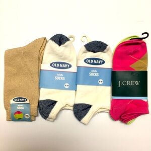Old Navy & J Crew Sock Bundle Small/ Medium